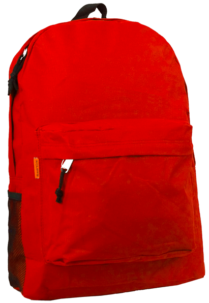 A red book bag